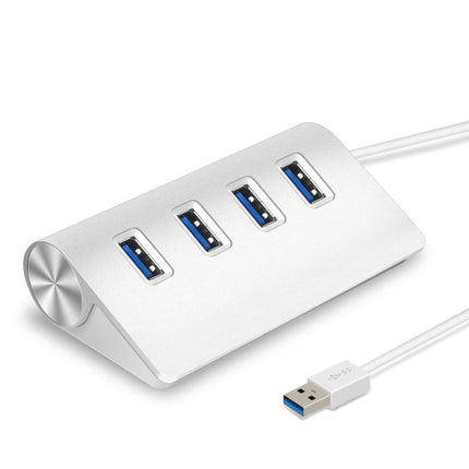 USB3.0 Hub - 4 Ports, Aluminum, 5Gbps, File & Video Transfer, U Disk, Flash Drive, Mouse, Camera - White