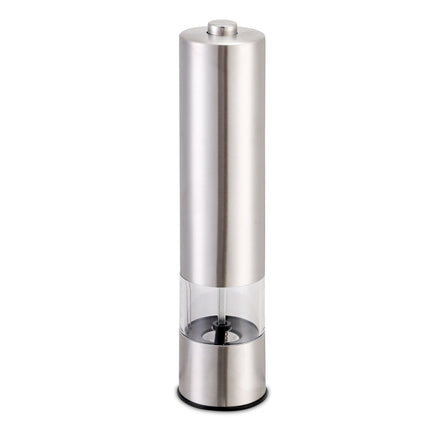 Stainless Steel Electric Salt Pepper Grinder - Adjustable Coarseness, Battery Operated, Easy Refill - Chrome