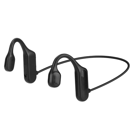 Wireless Bone Conduction Headphones - Open Ear Sports Headset w/ Mic, IPX5 Sweatproof, V5.1 - Black